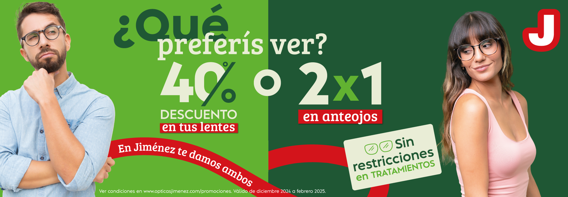 promo 2x1 y 40%